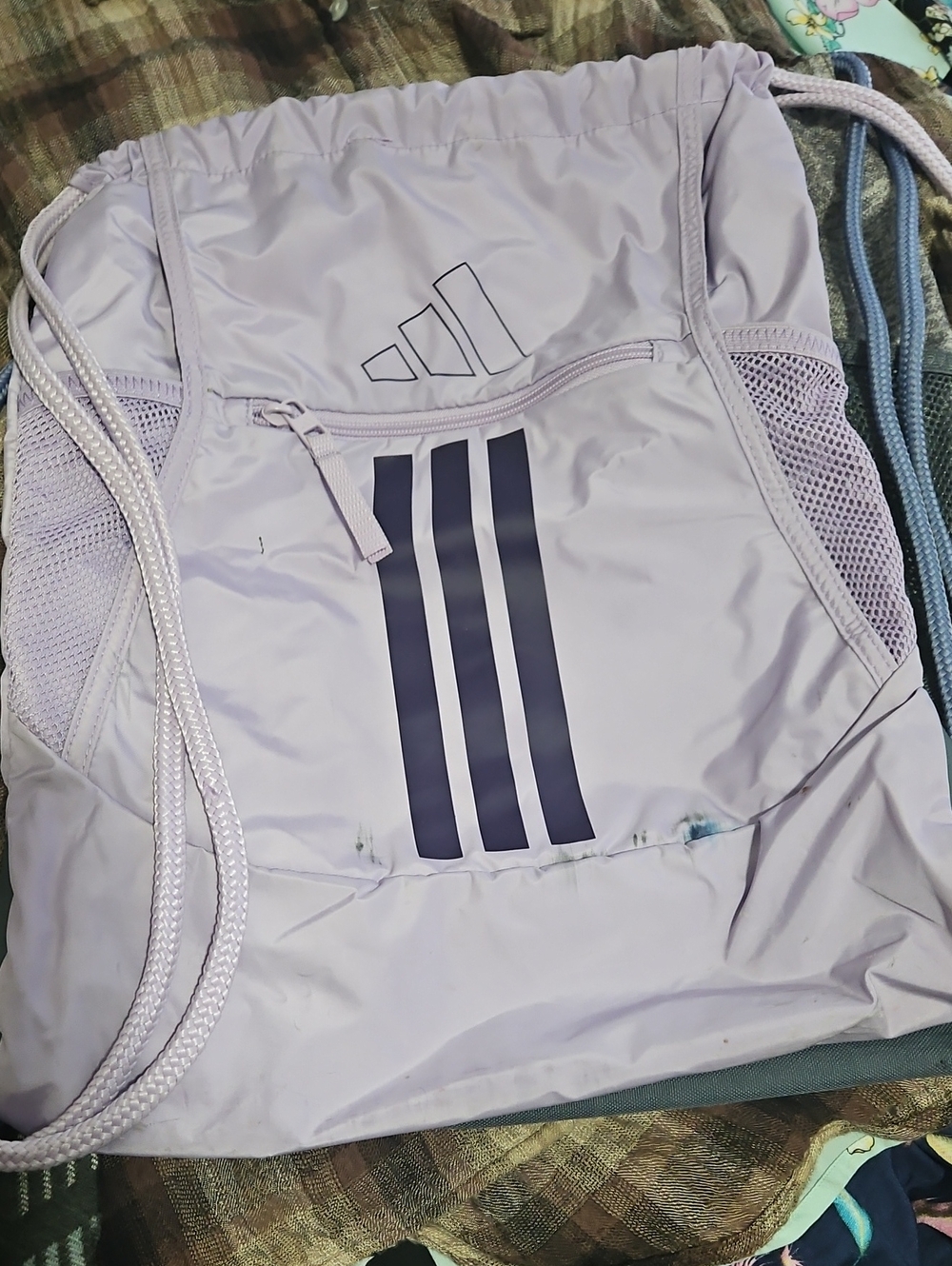Adidas Light Lavender Drawstring Bag